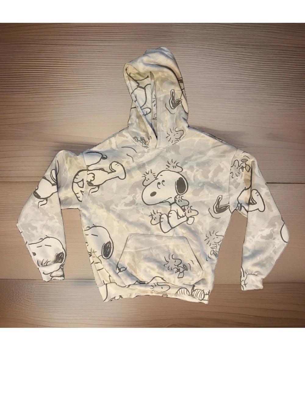 Peanuts Black and White Hoodie Snoopy & Woodstock